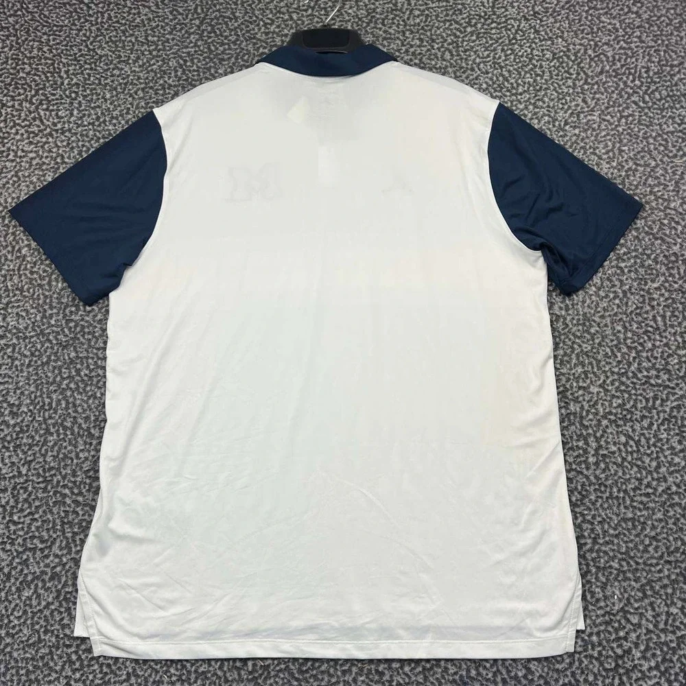 Air Jordan Michigan Wolverines Dri-FIT Polo Shirt Men Large White Jumpman New L